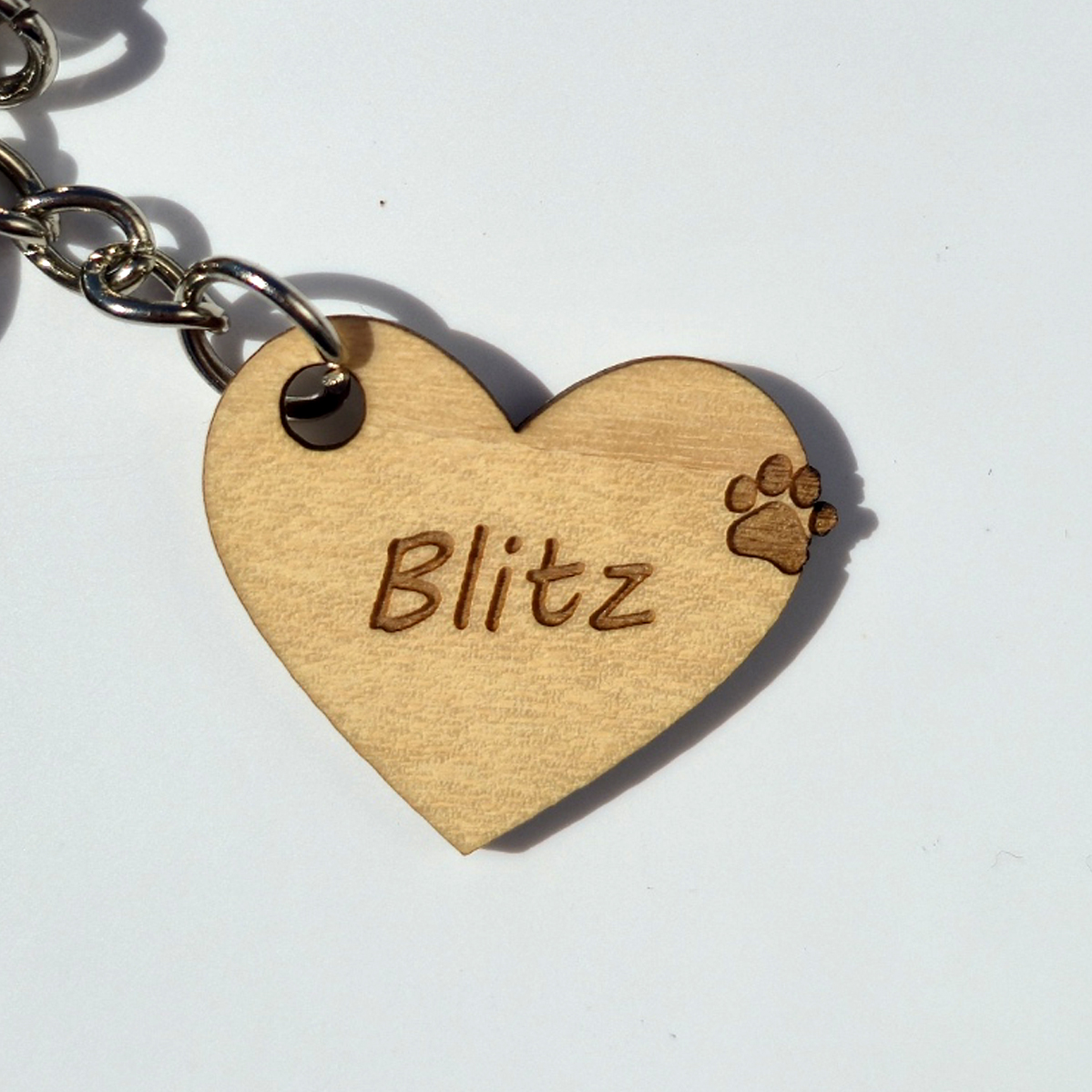 Houten sleutenhanger - dog mom - met eigen namen