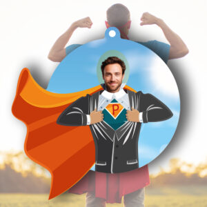 vaderdag medaille - super papa met eigen foto