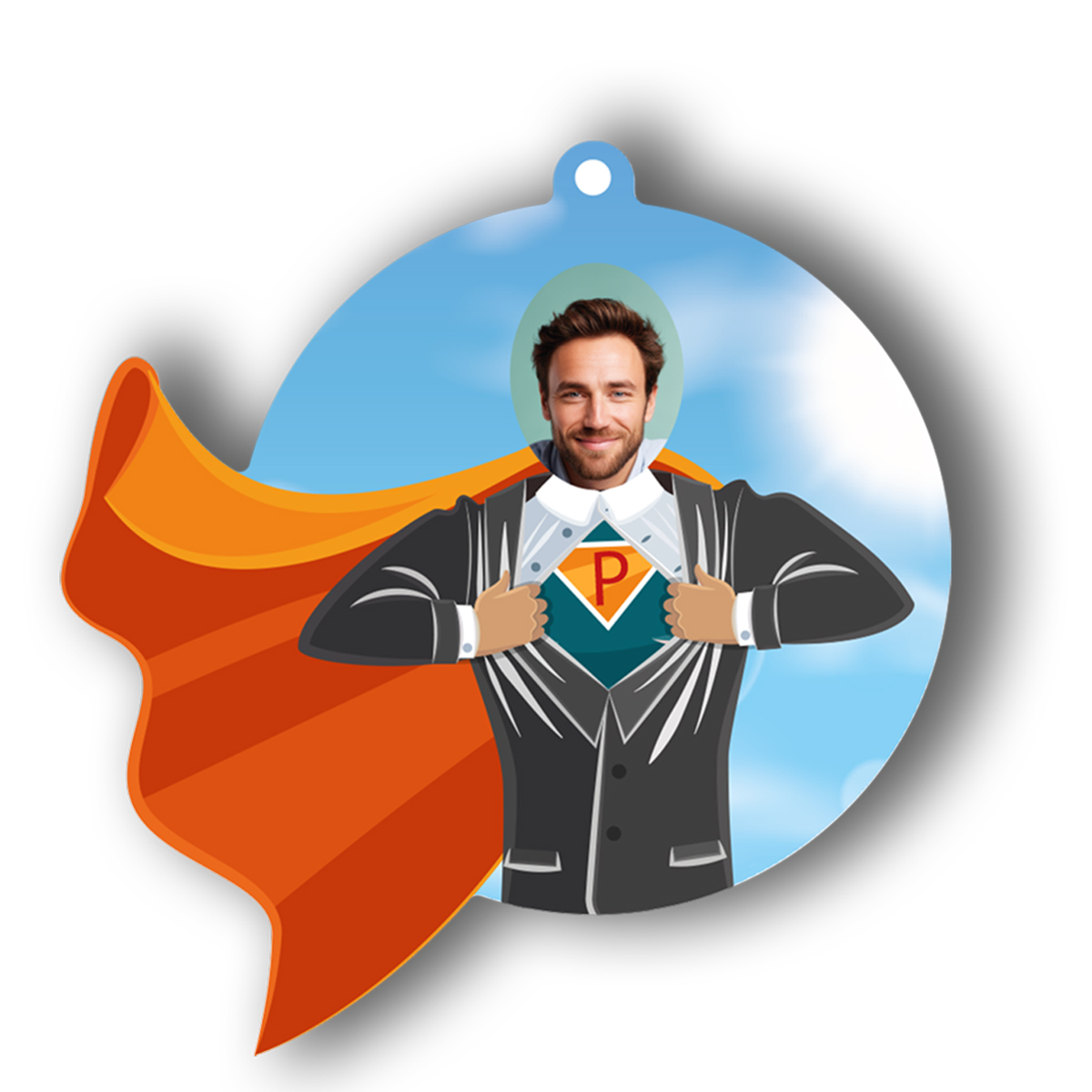 vaderdag medaille - super papa met eigen foto