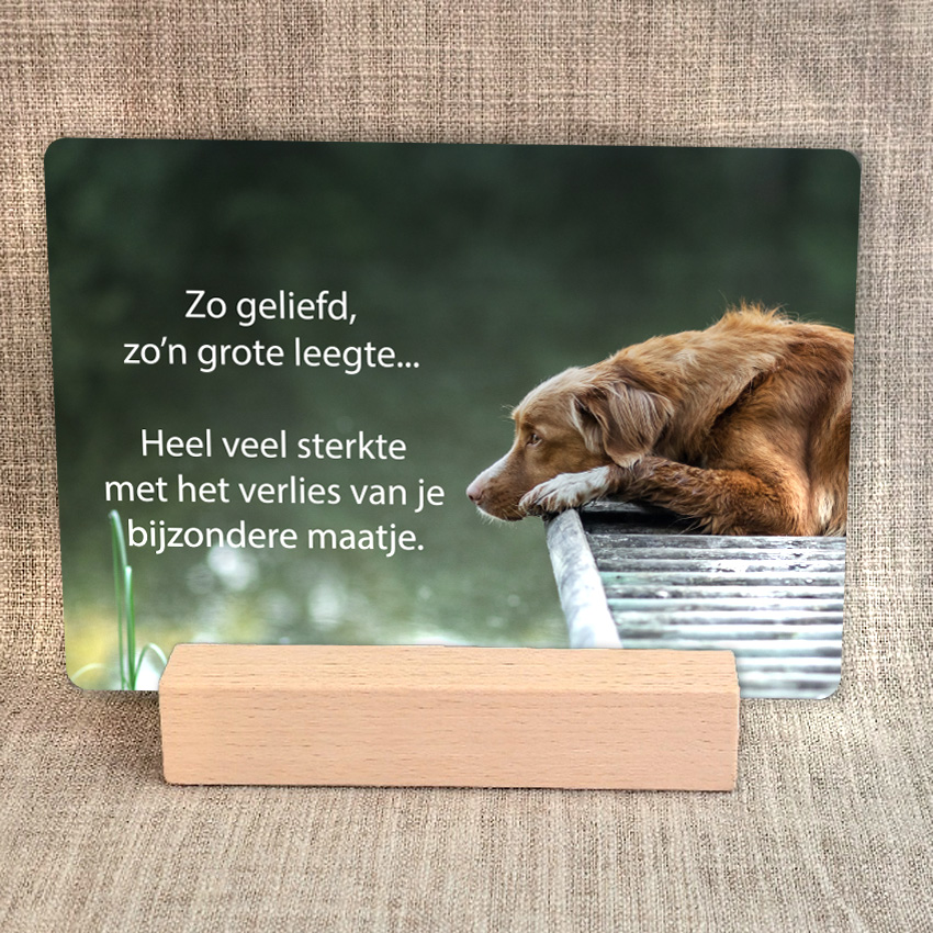 Acrylaat kaart - Met oprechte deelneming - Toller
