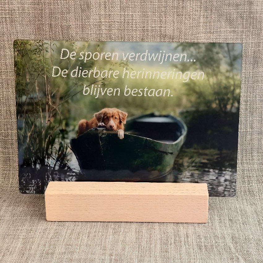 Vooraanzicht Houten standaardje A5