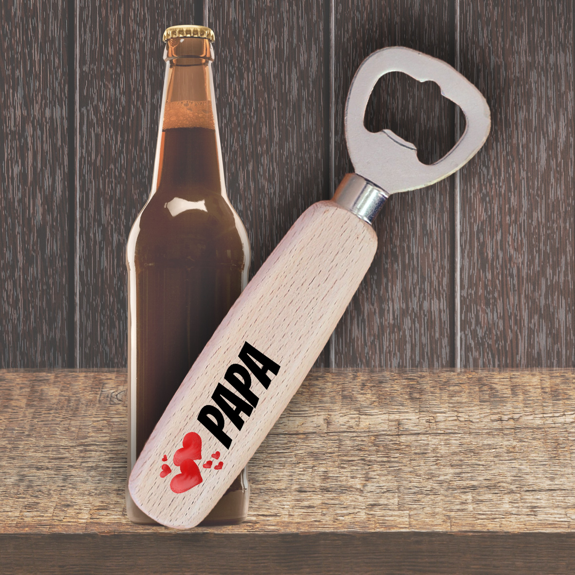 kleine bieropener met eigen opdruk gepersonaliseerd