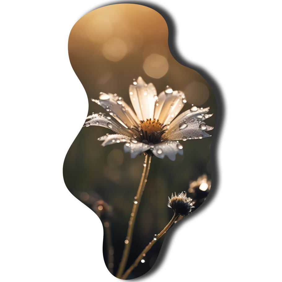 Wanddecoratie Organische vorm – bloem - Druppels