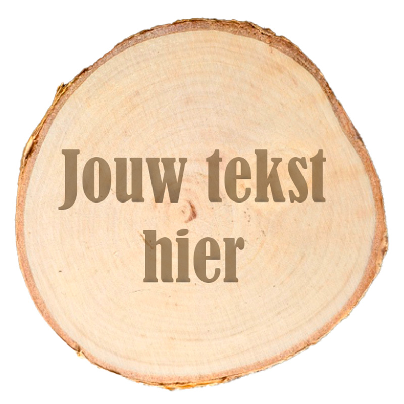 bieropener rond hout jouw tekst hier