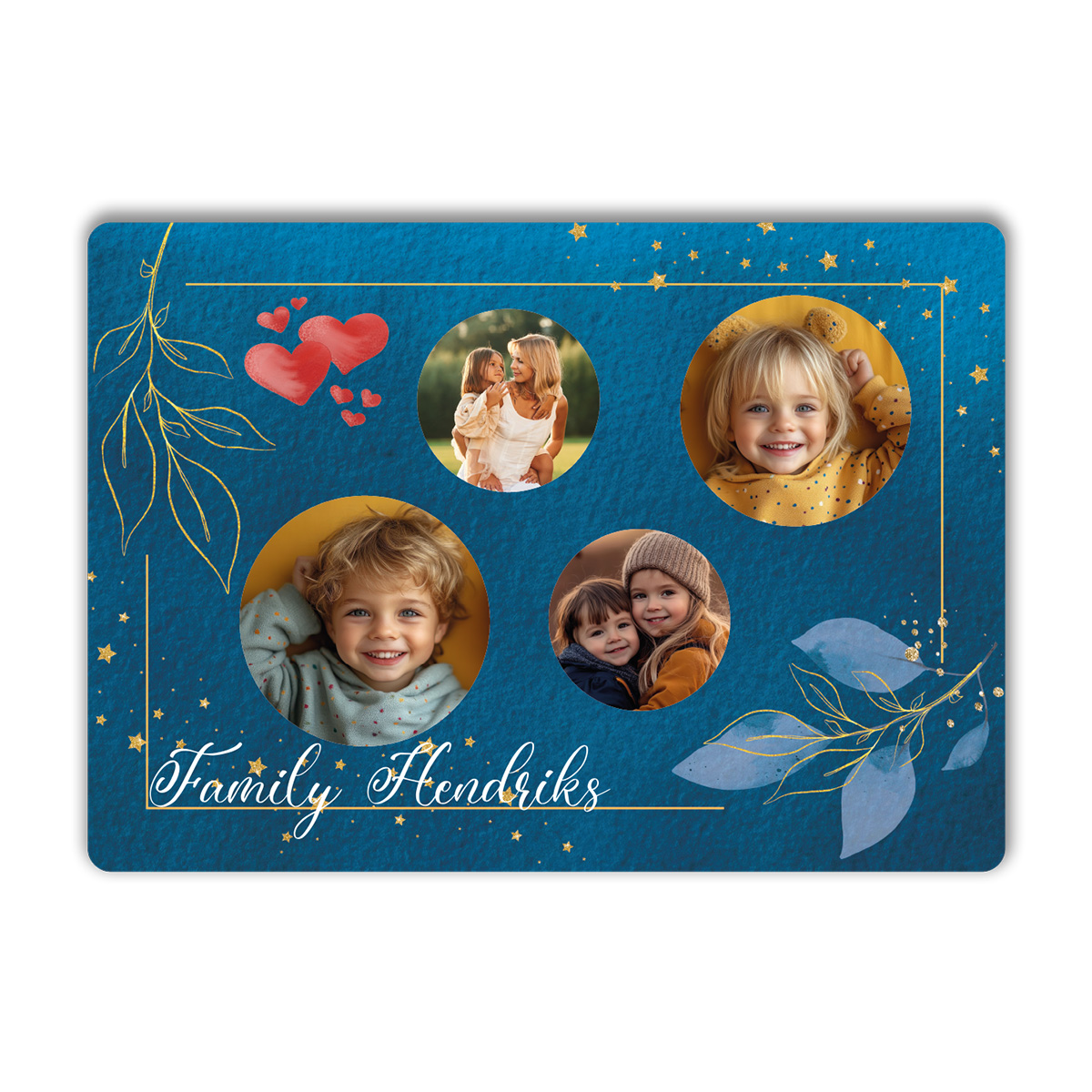 placemats met eigen foto donkerblauw