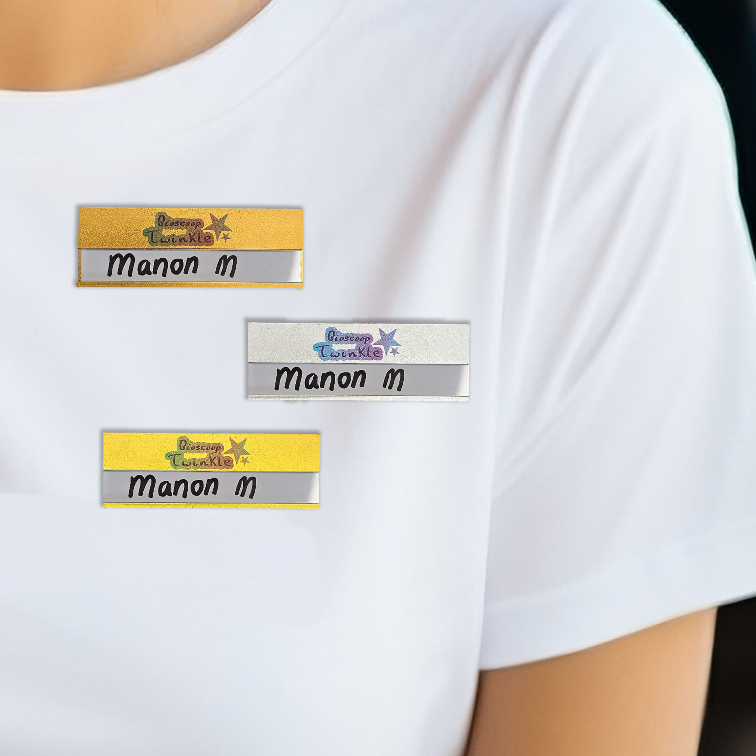 aluminium naambadge met verwisselbare naam
