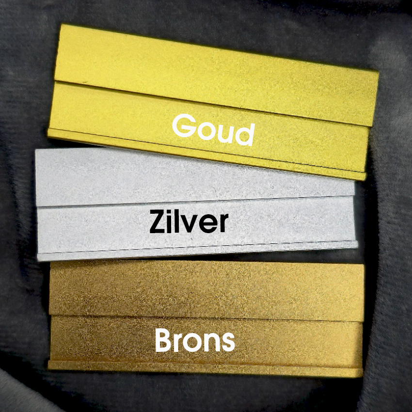 Naambadge aluminium alle kleuren