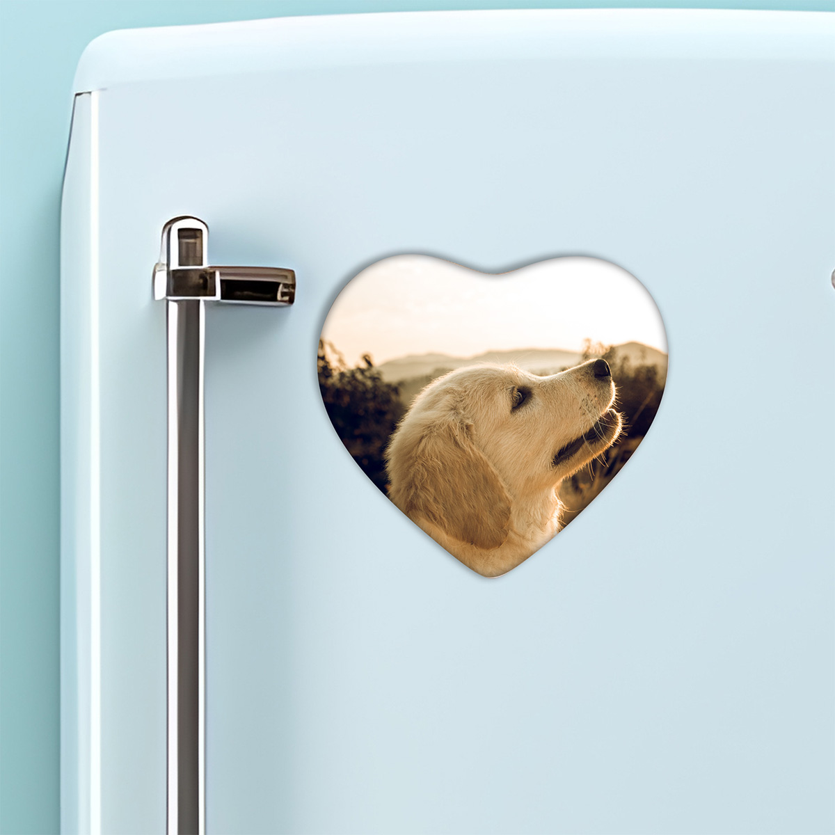 Koelkast Magneet Tegeltje - Hartje - Met eigen Foto