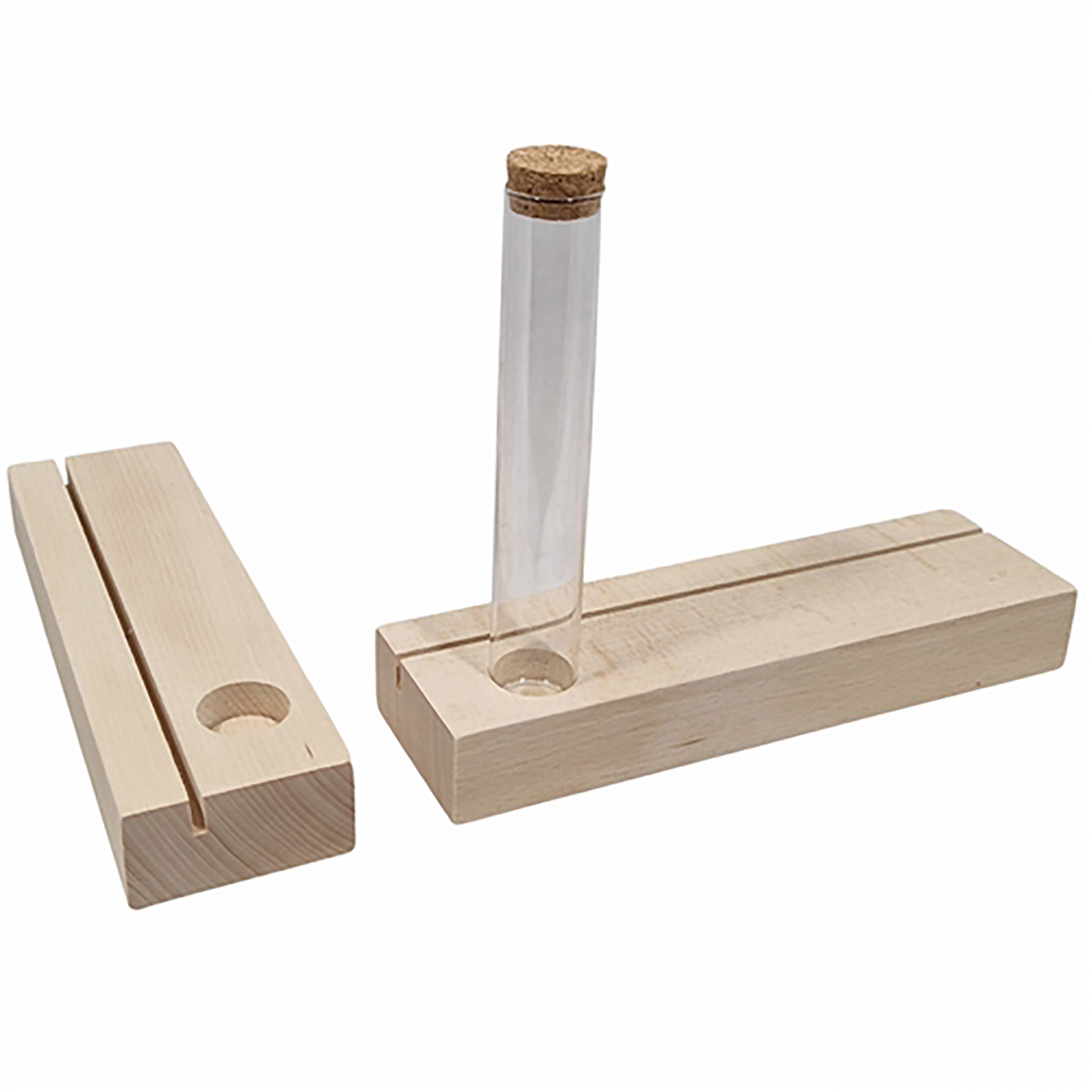Houten Houder - A4 Met decoratief proefbuisje