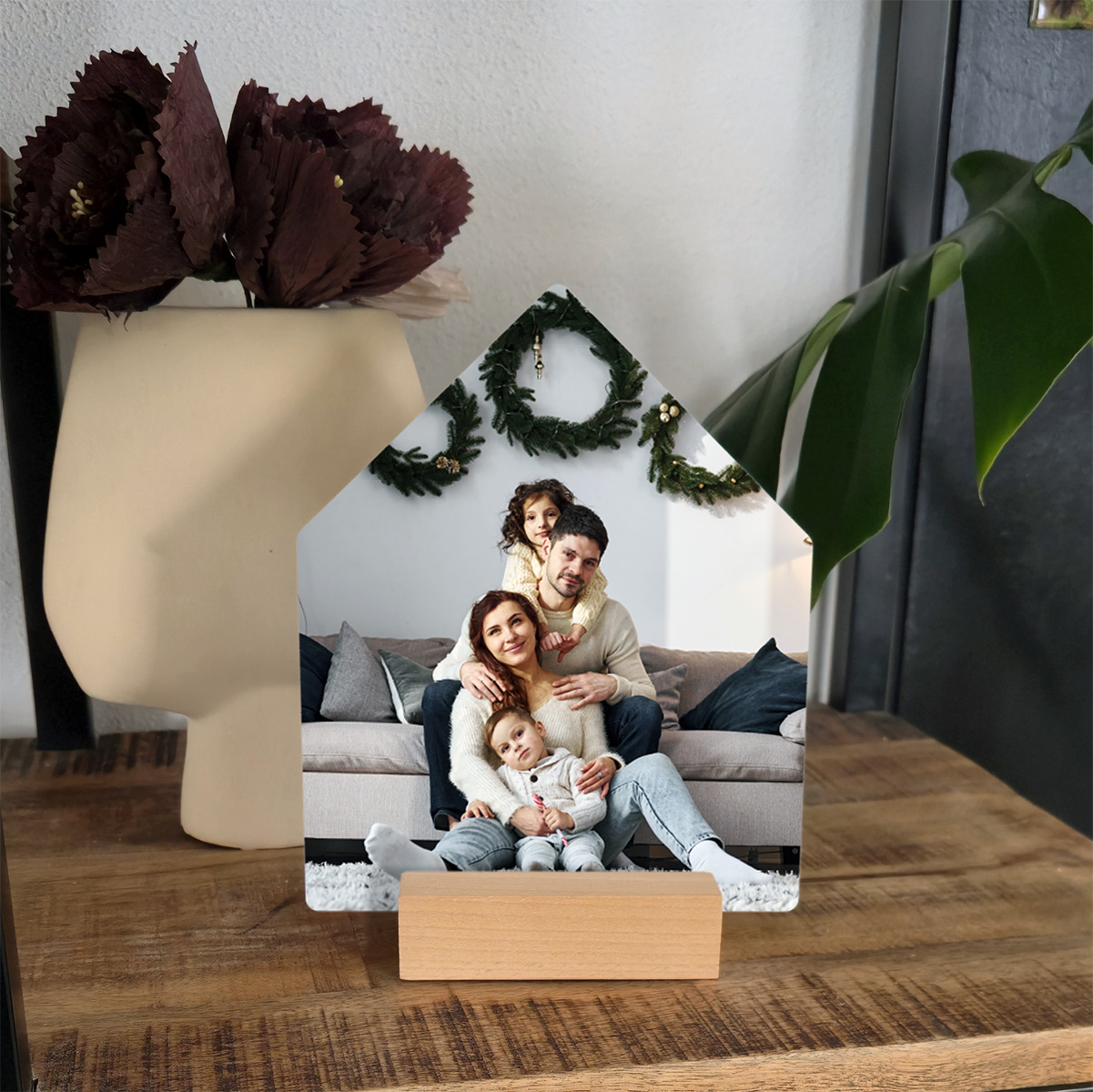 Huisje in standaard met eigen foto
