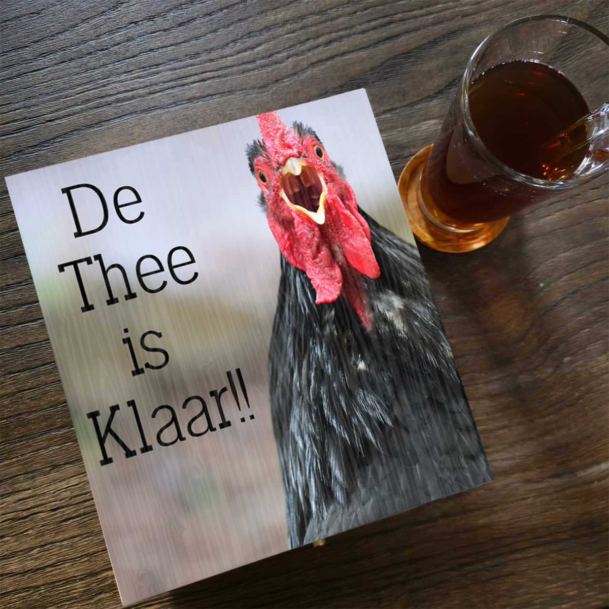 Theedoos klein Kip De thee is klaar