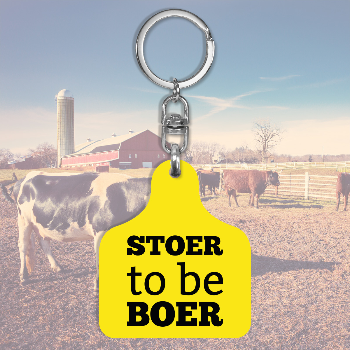 sleutelhanger oormerk Stoer to be Boer