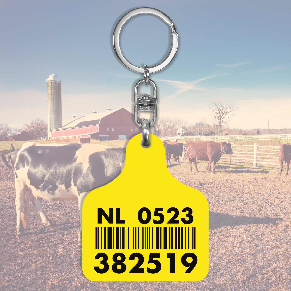 sleutelhanger oormerk code