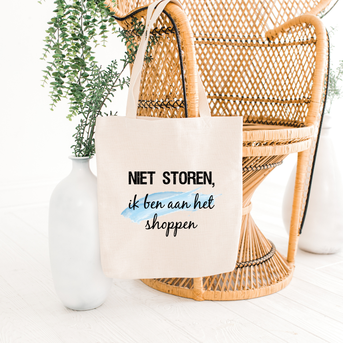 Niet storen ik ben aan het shoppen