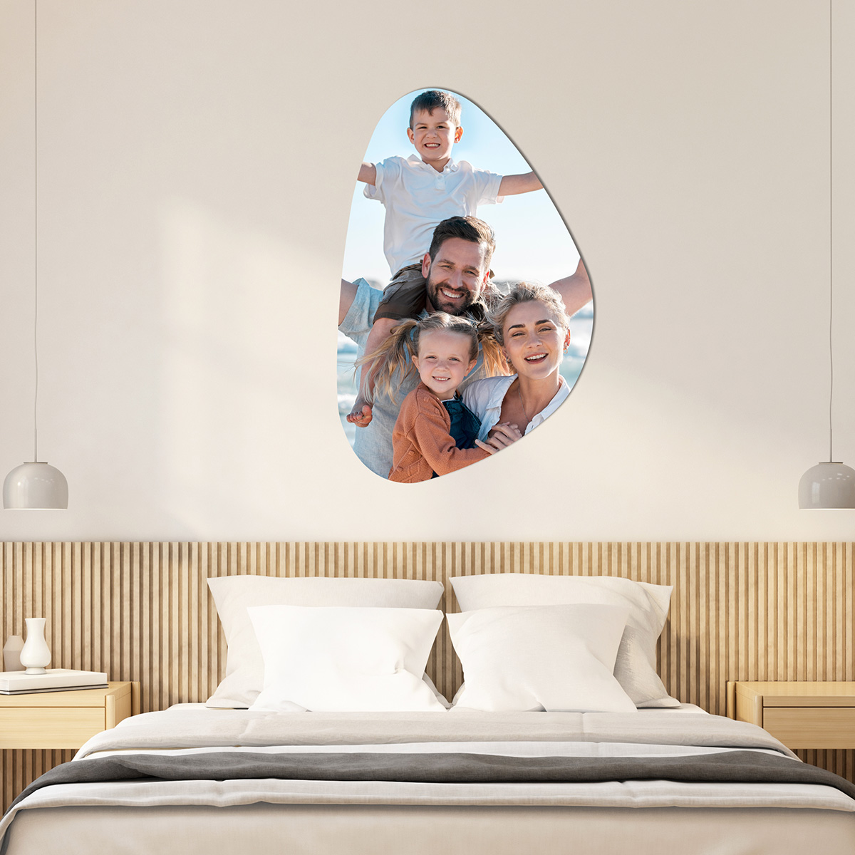 Organische vorm 5 boven bed
