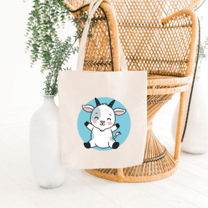 canvas tas schattige geit