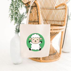 canvas tas met schattige schaap