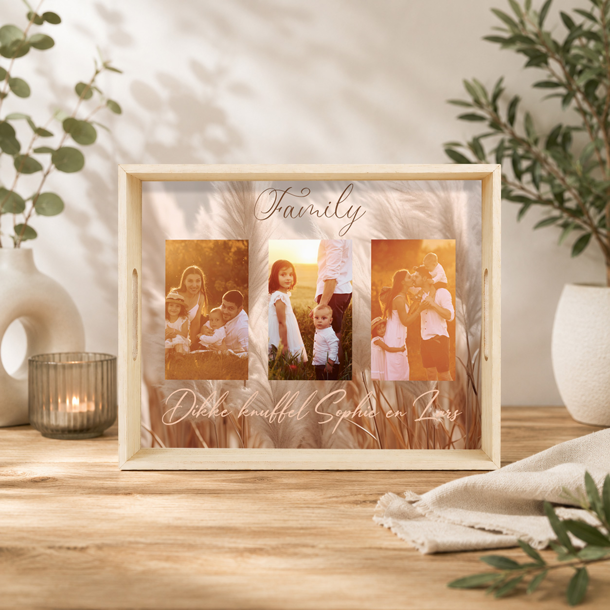 klein dienblad met eigen foto inlay