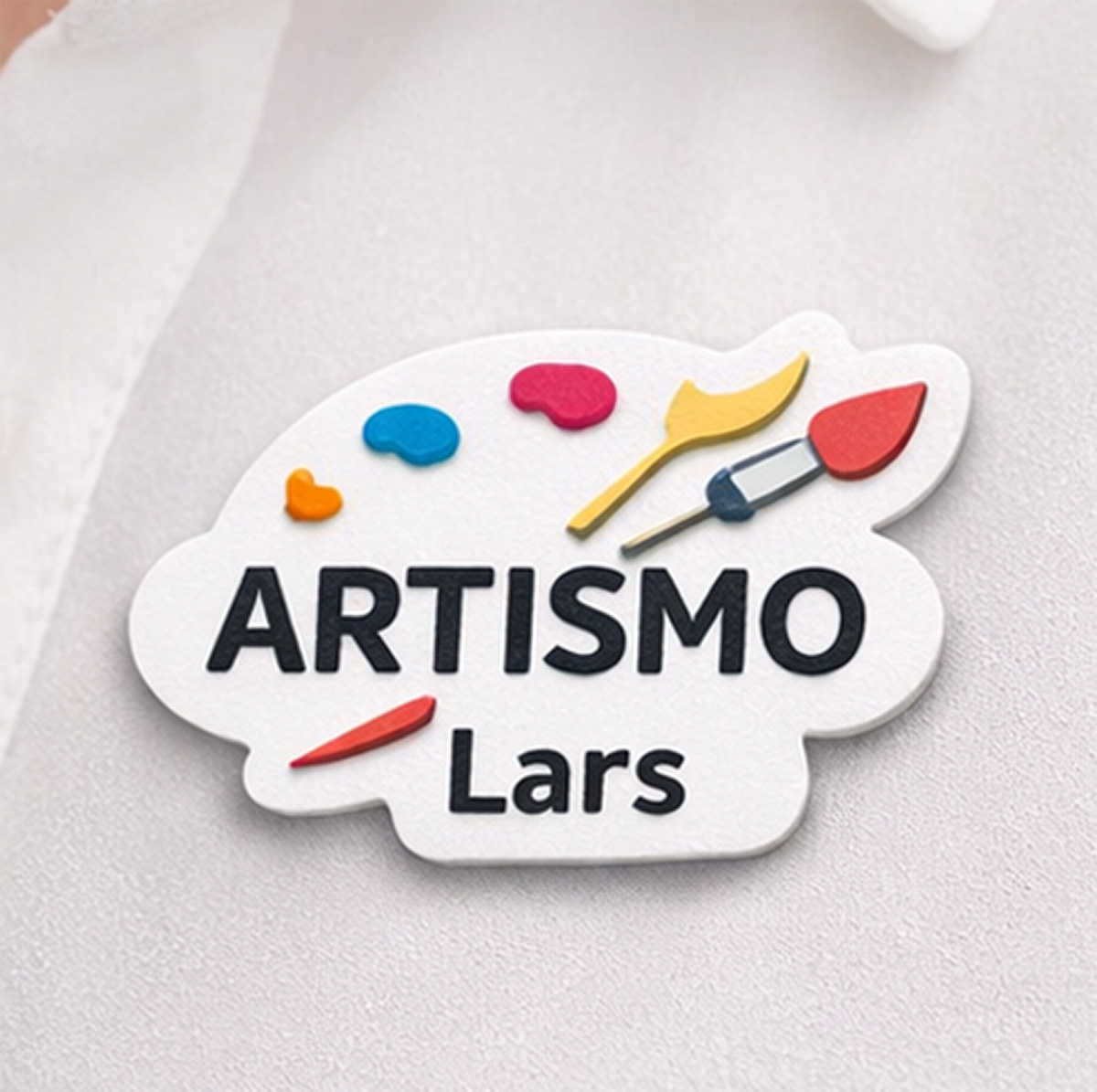 Naambadge polystyreen in vorm