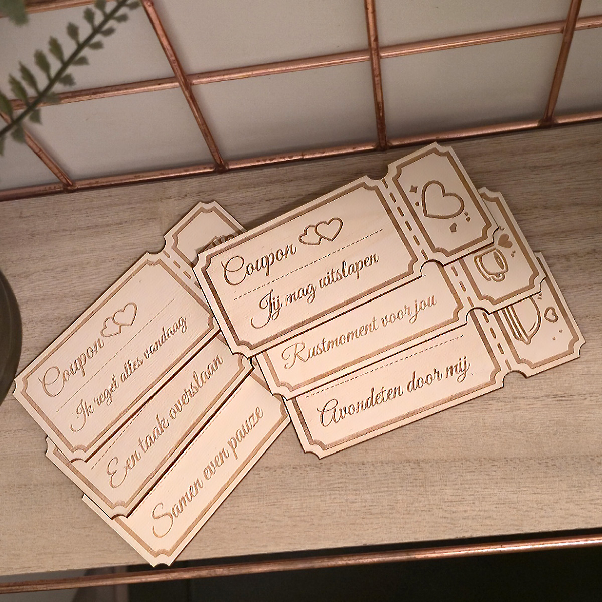 Praktisch maar lief coupons set van 6