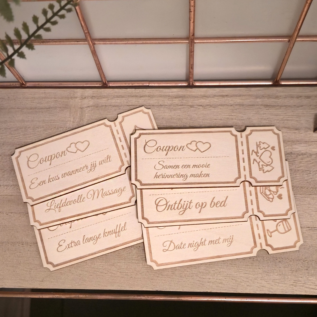 Romantische liefde coupons set van 6