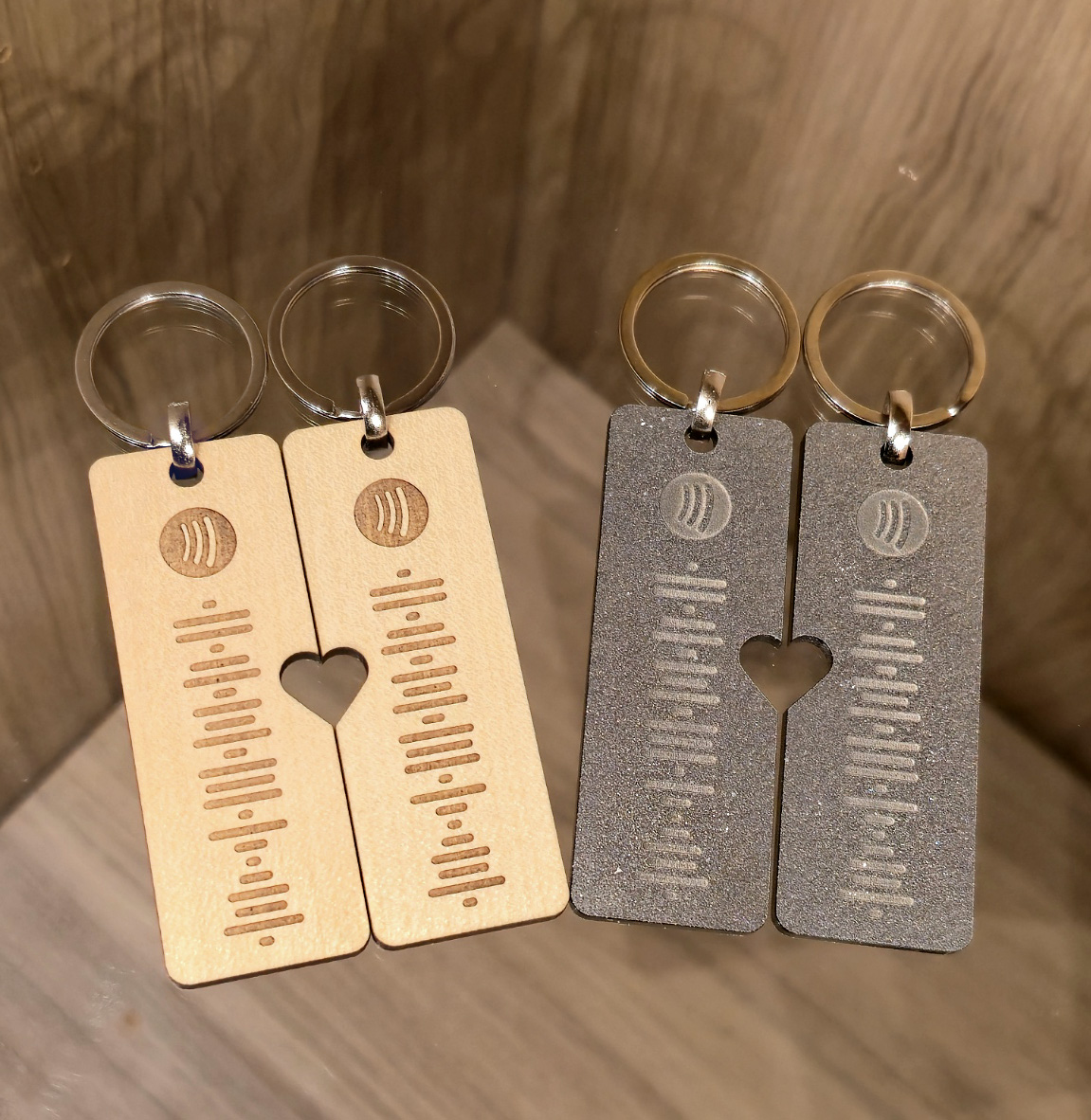 Spotify code - sleutelhanger - set van 2 sleutelhangers