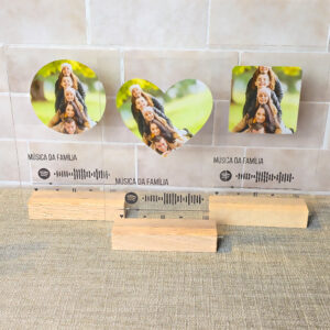 plexiglas kaartje met spotify code en eigen foto en tekst personaliseerdbaar
