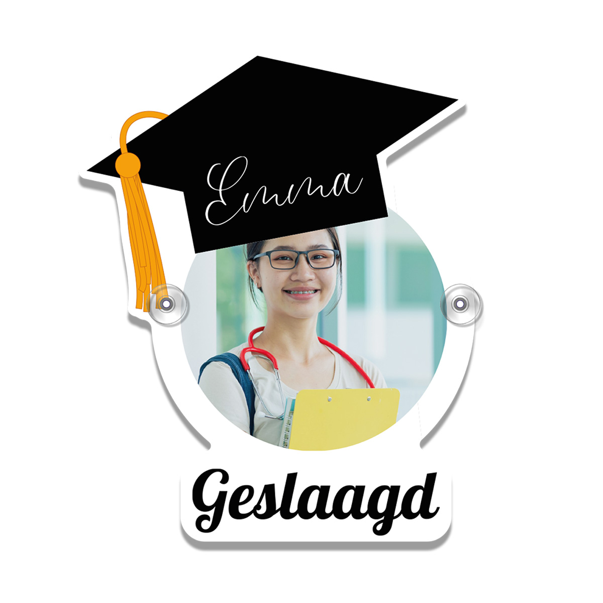 Geslaagd bord zonder achtergrond