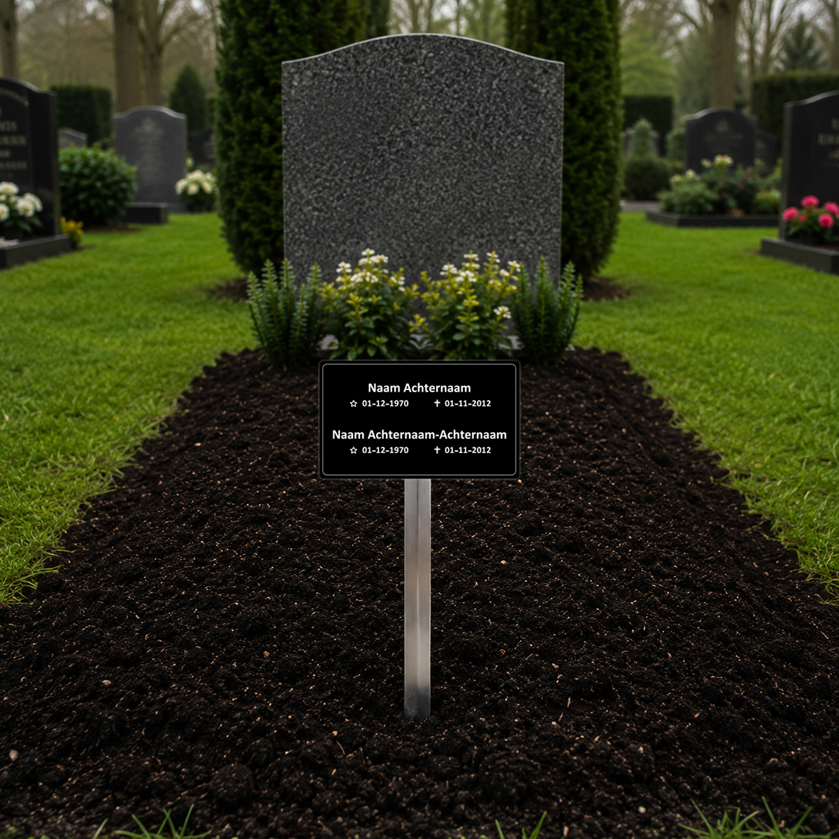 tijdelijke grafmarkeerder rust