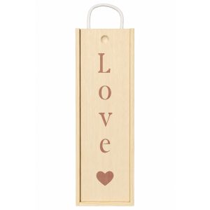 Wijnkist met lasergravure LOVE