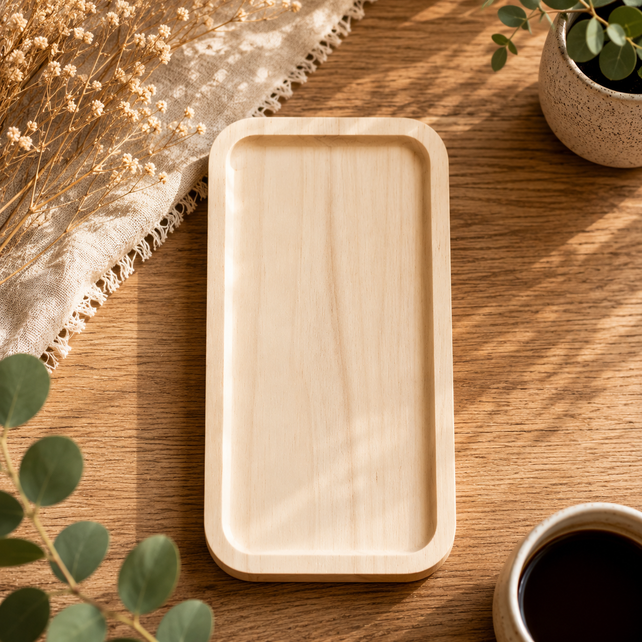 houten dienblad met lasergravure gepersonaliseerd