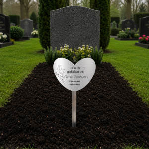 tijdelijke grafmarkeerder met eigen tekst of ontwerp