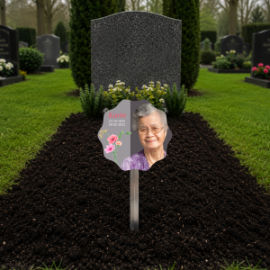 tijdelijke grafmarkeerder met eigen tekst of ontwerp