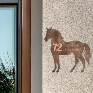 naambordje paard in vorm gesneden met eigen naam of tekst, aanpasbaar