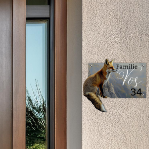 naambordje met vos gepersonaliseerd met eigen tekst