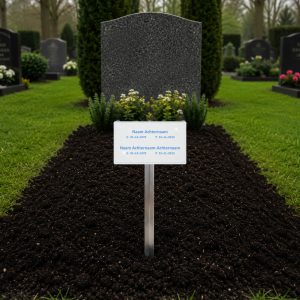 tijdelijke grafmarkeerder met eigen tekst of ontwerp