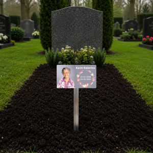 tijdelijke grafmarkeerder met eigen tekst of ontwerp