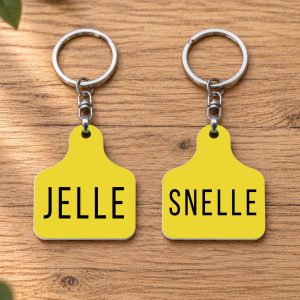 Oormerk sleutelhanger met eigen opdruk