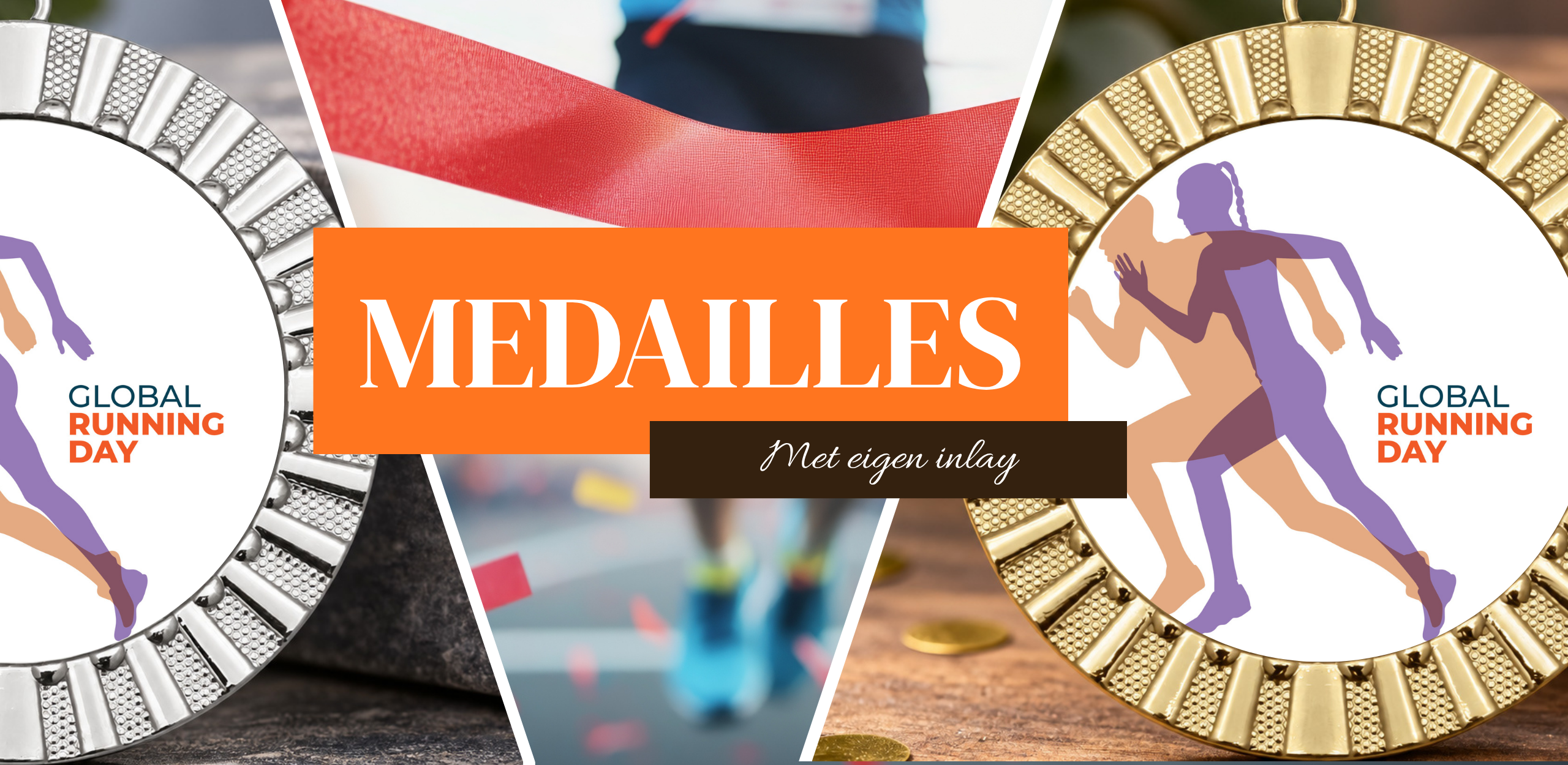 banner voor gepersonaliseerde medailles met eigen inlay