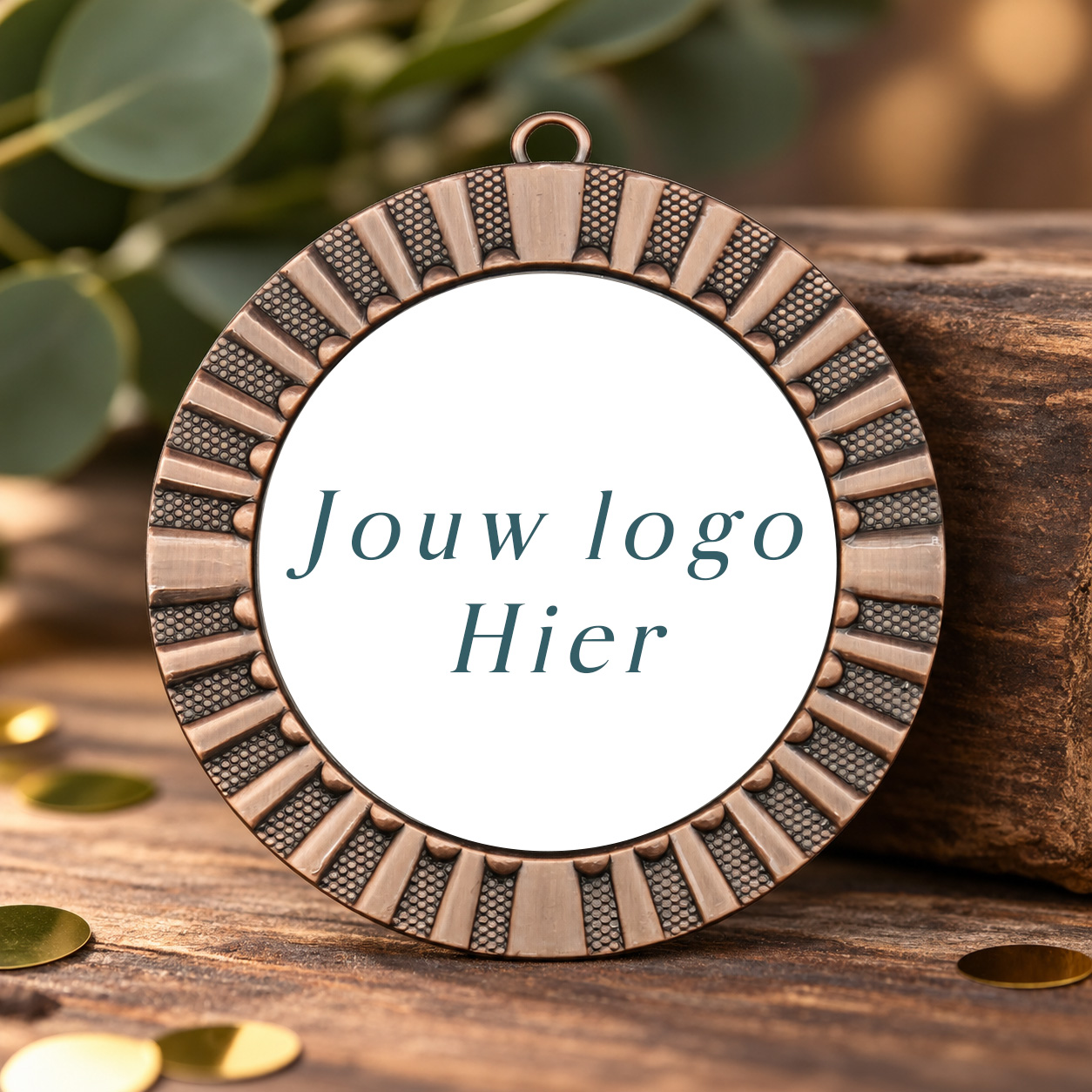 Bronzen medaille met jouw logo hier