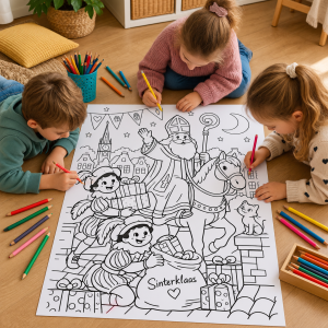 XXL_kleurplaat_sinterklaas. Perfect voor kleine kinderen rond sinterklaas